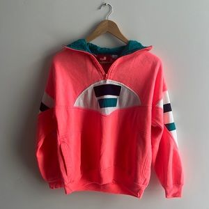 Vintage retro sweater, bright pink